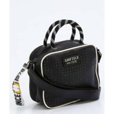 Bolsa tranversal preta com chaveiro exclusivo