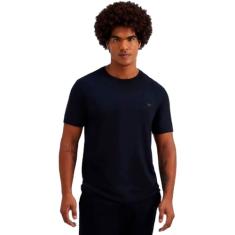 Camiseta Básica Masculina Com Bordado - Preto G