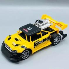 Carro De Controle Remoto  Solta Fumaça Com Luz (amarelo) - Toy King