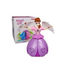 Boneca Dançarina Angel Musical Luz Som Rotação 360º Graus - Dedai