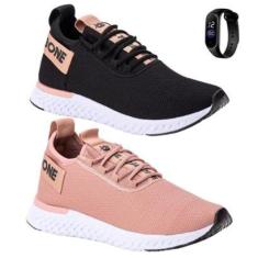 Kit 2 Pares Tênis Feminino Esportivo Caminhada Academia Ginástica PRIME-Feminino