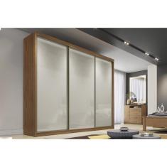 Guarda Roupa 3 Portas de Correr e 6 Gavetas Diamond/Londres Cumaru/Fendi - Novo Horizonte