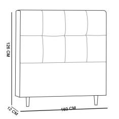 Cabeceira Roma Para Cama Box Queen 160 Cm material sintético D'Rossi