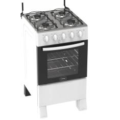 Fogão 4 Bocas Branco Ares Plus Forno 50L Acendimento Automático Realce