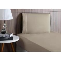 Lençol Solteiro 2 Peças Algodão 400 Fios Jogo de Cama Toque Confortave