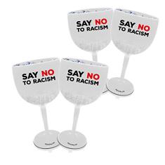 4 Taças Gin Brancas Personalizadas No Racismo