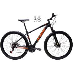  Bicicleta Aro 29 Ksw Xlt 24v Freios Hidráulicos Garfo Suspensão Mtb - Preto\Laranja
