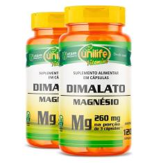 Kit 2 Magnésio Dimalato Unilife 120 Cápsulas
