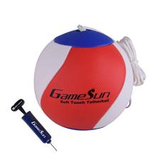 Bola de tetherball e corda com mosquetão, toque suave, tetherballs portáteis com corda macia - ótimo jogo ao ar livre para crianças