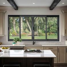 Janela Elite 4 Folhas Moveis 120 X 150 Vidro Liso Preto