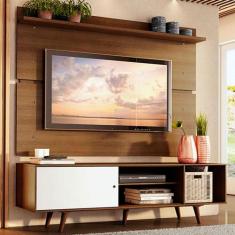 Rack Madesa Dubai e Painel para TV até 65 Polegadas com Pés - Rustic/B