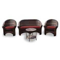 Conjunto de Sofá Fibra Sintética Bali - 1 Sofá 2L + 2 Poltronas + 1 Me