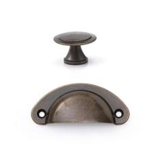 Puxadores Moveis Puxador Concha  Puxadores Antigos Kit 14 Pçs - Telis 