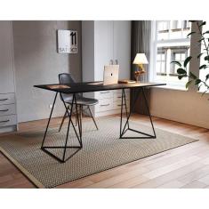 Escrivaninha Mesa Bela Vista Preto E Tampo Preto