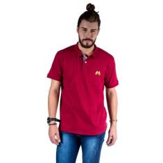 Camisa Polo Hipica Polo Club Elastano Estilo Classic, P, Vinho