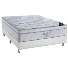 Cama Box Casal: Colchão Molas SuperPocket Ensacadas Ortobom Freedom Vi