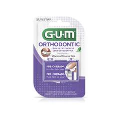 Cera Ortodôntica GUM, Sabor Menta, com vitamina E e Aloe Vera, 5 barras pré cortadas, Gum, Verde