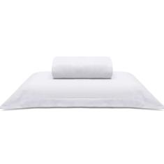 Jogo De Cama Buettner Solteiro King Malha Liso 2 Peças Image Branco