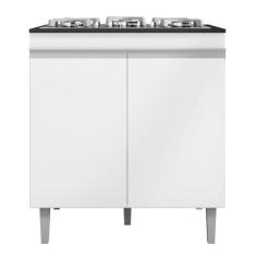 Balcão Gabinete Para Cooktop Cozinha Andréia 4/5 Bocas com Tampo 2 Por