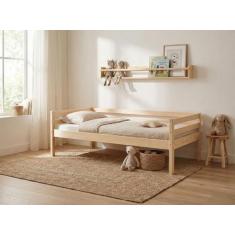 Cama Infantil Prime Natural em Madeira Maciça - Casatema, Natural