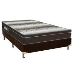 Colchão Ortobom Ortopédico Light+Cama Box Casal 138
