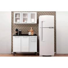 Cozinha Completa Múltipla 2 Peças (1 Aéreo + 1 Balcão) Branco - Bertolini