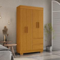 Guarda Roupa Solteiro 4 Portas e 2 Gavetas Chantrieri Espresso Móveis Cinamomo