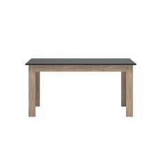 Mesa De Jantar Retangular Olívia 06 Lugares Grafite Com Carva
