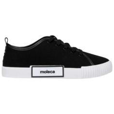 Tênis Casual Clássico Feminino Cadarço Moleca 5740.201.18923 Preto-Feminino