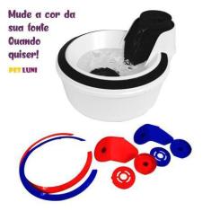 Fonte Bebedouro Filtro Para Pet Gatos Petlon 2l Colors Cores, Azul/Pre