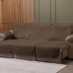 Manta para Sofá Retrátil e Reclinável 3 Lugares 2,40 Metros Com Bolso 