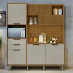 Cozinha Compacta em MDF Loft Nesher Imperatriz com 6 Portas, 2 Gavetas, 11 Prateleiras - 183cm de largura