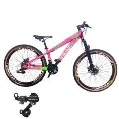 Bicicleta Aro 26 Vikingx Tuff 25 Cambio Shimano Quadro Aluminio Mtb Fr