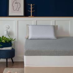 Colchão Casal Guldi Dream Mola Ensacada (30x138x188) com 2 Travesseiros Guldi Soft Nasa Branco e Cinza