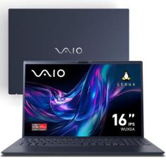 Notebook VAIO FE16 AMD Ryzen 7-5825U Linux 16GB RAM 512GB SSD 16" IPS 