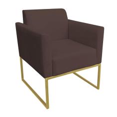 Poltrona Marisa Suede Marrom