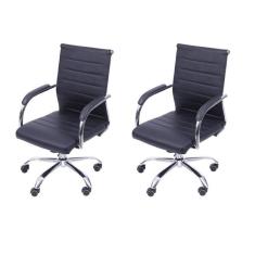 Kit 2 Cadeiras para Escritorio Diretor Esteirinha Florenca 3322 Preto