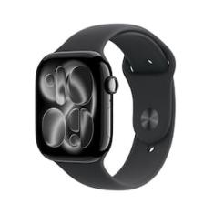 Apple Watch Series 11 GPS 46mm Preto Brilhante Pulseira P/M Esportiva Preta