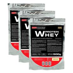 Kit - 3x Whey Protein 500g - Bodybuilders-Unissex