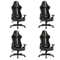 Kit 4 Cadeiras Gamer Atlético Mineiro Cam 3318 Espresso Móveis Preto