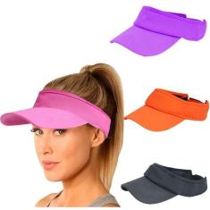 Viseira Sol Boné Praia Volei Corrida Esporte Tenis Proteção Feminina P