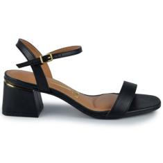 Sandália Vizzano Feminina Salto Alto Bloco 6428.101 PELICA, 37, Preto