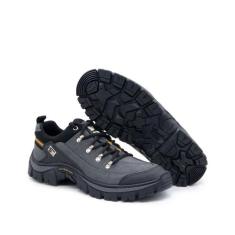 Tenis masculino confortavel palmilha em gel PU, sapato adventure em co