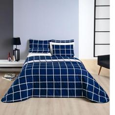 Colcha com jogo de lençol Queen 7 pças Cobre Leito Micropercal 200 Fio