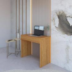 Mesa Escrivaninha Office Compacta Com 1 Gaveta - Natural
