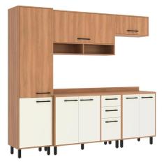 Cozinha Completa Modulada 5 Peças Com Paneleiro Havana Multimóveis Cr20335 Rovere/champanhe Rovere/champanhe