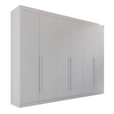 Guarda Roupa Casal 100% Mdf 6 Portas 6 Gavetas Itália Neve