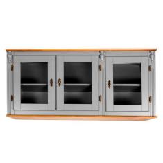 Armário de Cozinha Aéreo Copenhagen de Madeira 120 cm com 3 Portas de 