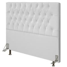 Cabeceira Cama Box Casal Queen 160cm Diamante Corano Branco