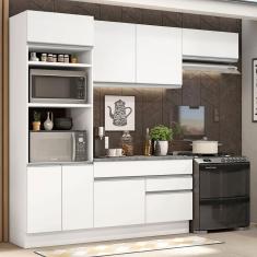 Armário de Cozinha Completa 270cm Branco Glamy Madesa 14